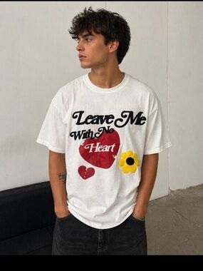 Alpha Collective “Leave Me With No Heart” Graphic Tee – Size Large – 100% Cotton